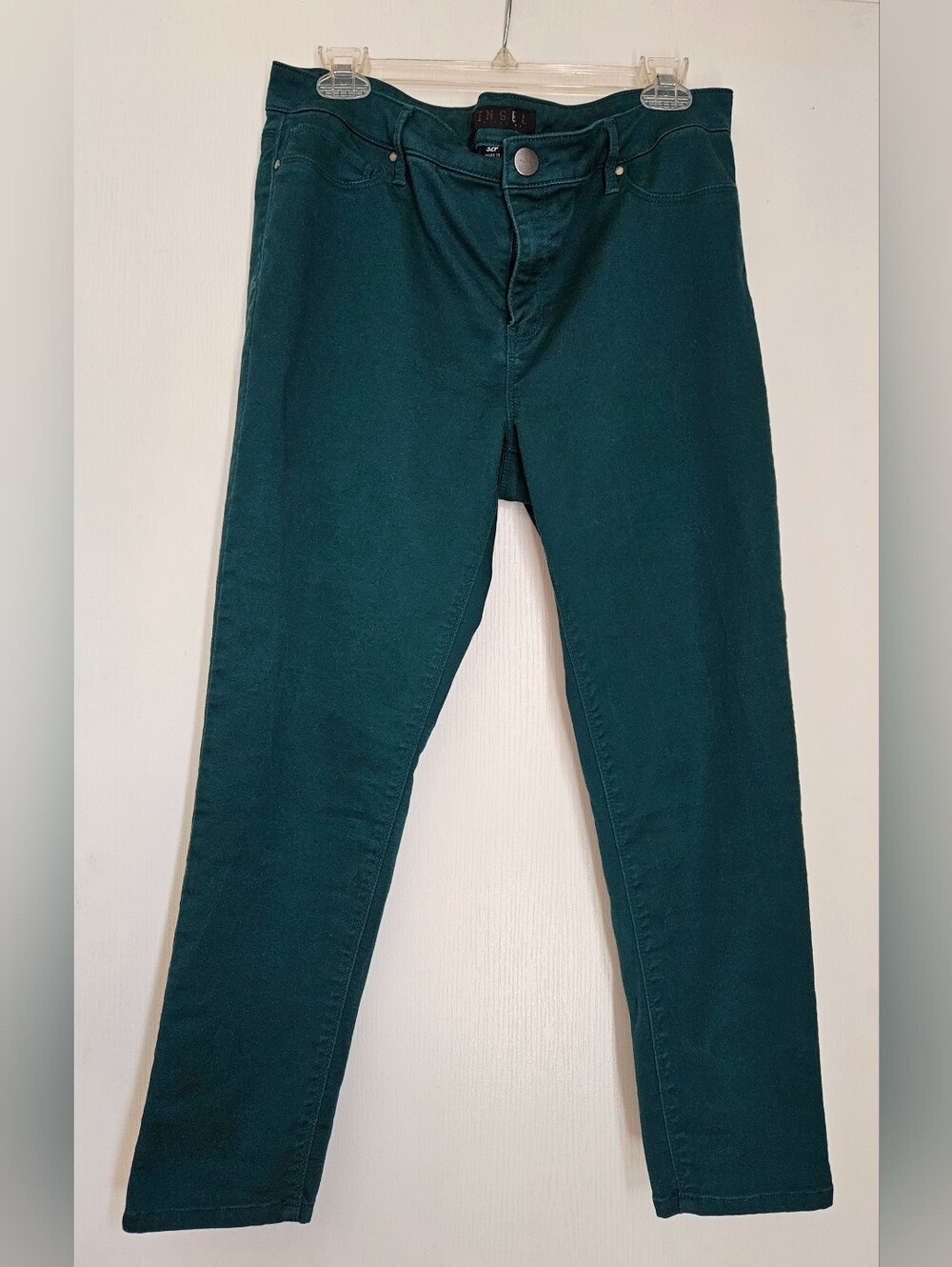 Tinsel Teal Soft Skinny Pants, 32 Petite, Fits 12-14